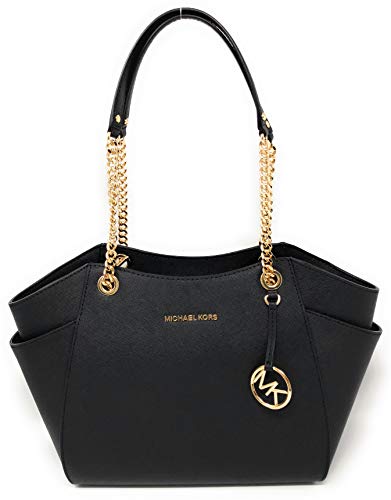 Michael Kors Jet Set Travel Tote in Black Leather — UFO No More